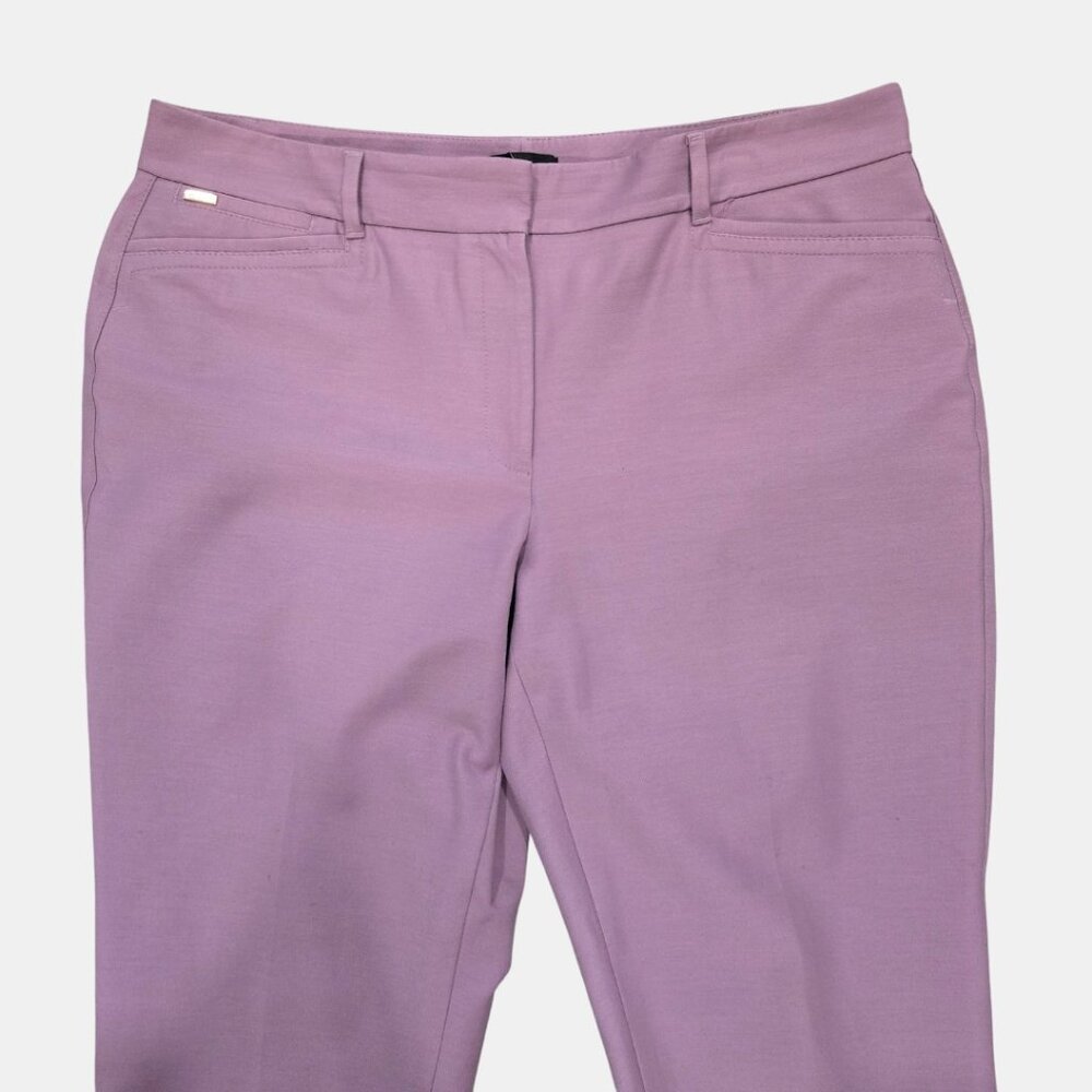 WHITE HOUSE BLACK MARKET Slim Ankle Pants Women’s 10 Curvy Purple Stretch - Picture 2 of 7